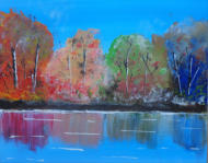 Uitvoering: Acryl op karton   Afmeting: 30 x 25 cm