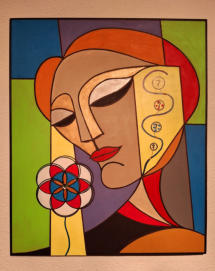 Afmeting : 50 x 60 cm, Uitvoering : Acryl op hout