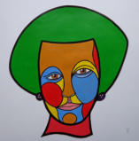 Uitvoering : Acryl op papier, 50 x 50 cm, Beschikbaar